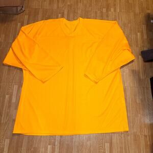 Vintage CCM NHL Hockey Jersey Yellow AirKnit Blank Long Sleeve 2000s XL